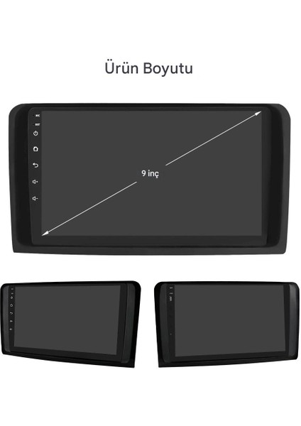 2006-2011 Mercedes ml Özel 9inç 8gb Ram 128GB Depolama, Wi-Fi & Carplay Destekli Multimedya Navigasyon Sistemi modelleri