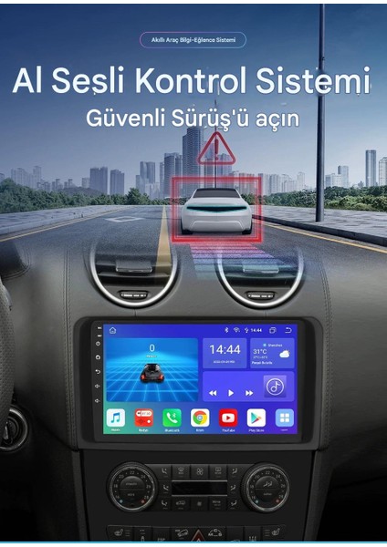 2006-2011 Mercedes ml Özel 9inç 8gb Ram 128GB Depolama, Wi-Fi & Carplay Destekli Multimedya Navigasyon Sistemi