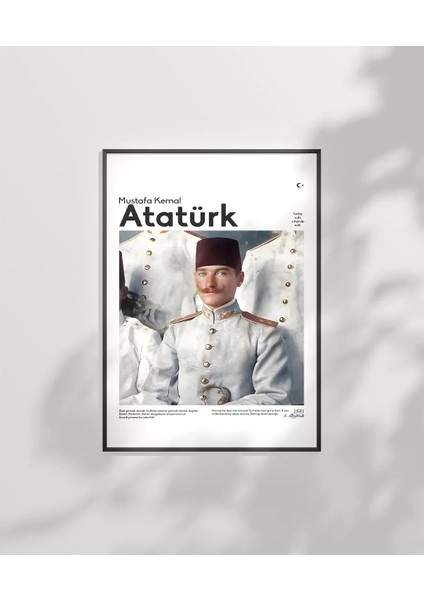 Çerçevesiz Poster Genç Subay Mustafa Kemal fiyatları