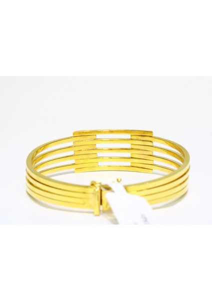 14 Ayar Altın 5 Sıralı Kaburga Kelepçe Bilezik 13.15 gr fırsatları