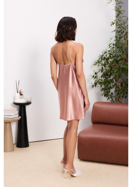 Saten Dörtlü Gelin Çeyiz Seti - 7010 Brandy