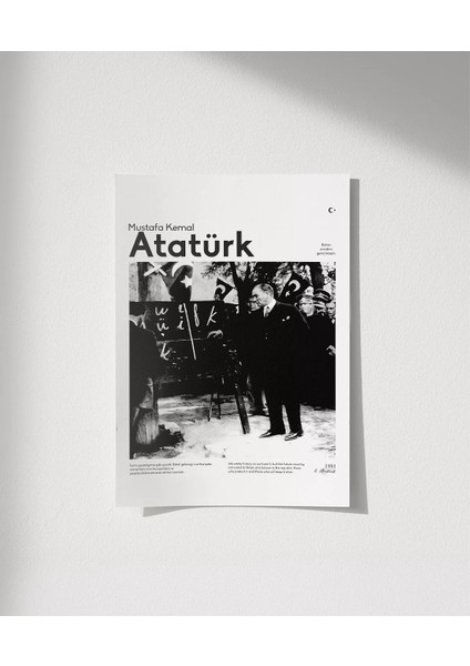 Çerçevesiz Poster Harf Devrimi