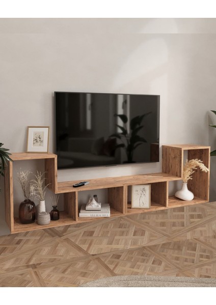 Çok Amaçlı Fonksiyonel Tv Ünitesi Raflı Tv Sehpası Televizyon Sehpası