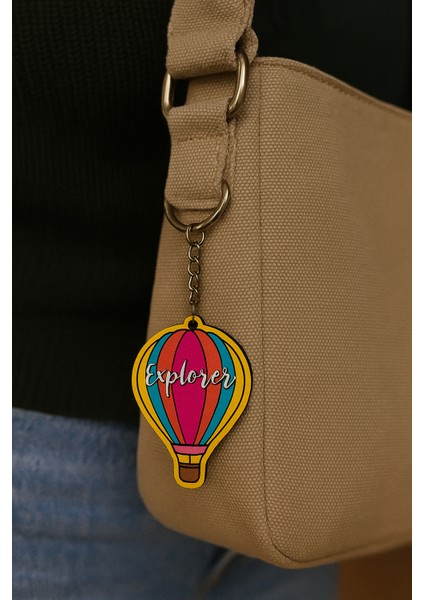 Renkli Balon Tasarımlı Explorer Anahtarlık – Çanta Süsü ve Hediyelik Aksesuar modelleri