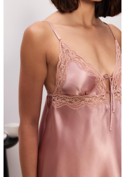 Saten Dörtlü Gelin Çeyiz Seti - 7010 Brandy indirimleri