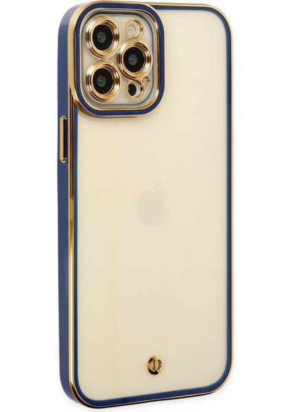 iPhone 12 Pro Max Kılıf Liva Lens Silikon - MAVI-(5796) - M786R197-K89786