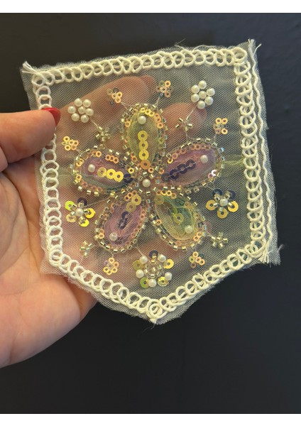 Boncuk Pul Işleme Cep Arma Dikiş Aplike 14X12 cm fiyatları