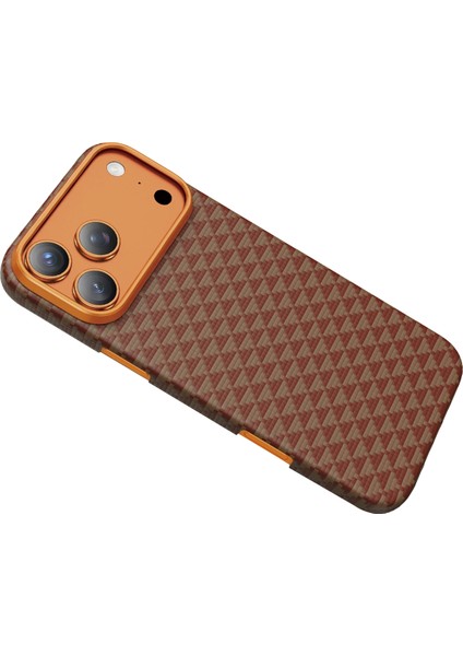 iPhone 17 Pro Max Kılıf Magsafe Şarjlı Süper Ince Aramid Karbon Fiber Paris Desen Kevlar Kapak fırsatları