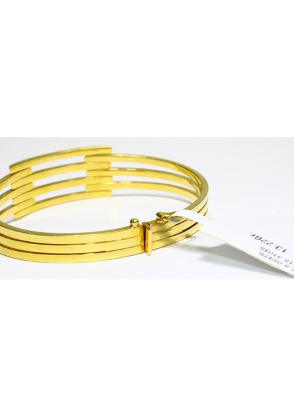 14 Ayar Altın 4 Sıralı Kaburga Kelepçe Bilezik 13.22 gr indirimleri