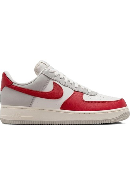 Air Force 1'07 Lv8 Af1 Red Toe Unisex Leather Sneaker Hakiki Deri Unisex Günlük Spor Ayakkabı Beyaz