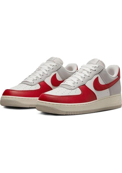 Air Force 1'07 Lv8 Af1 Red Toe Unisex Leather Sneaker Hakiki Deri Unisex Günlük Spor Ayakkabı Beyaz modelleri