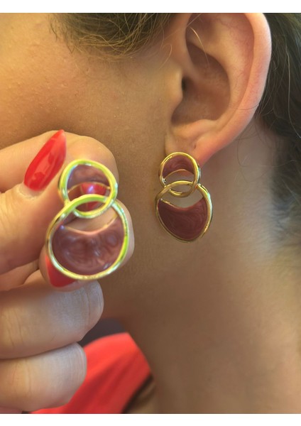 Sedefli Renkli Kadın Küpe 3 cm fiyatları