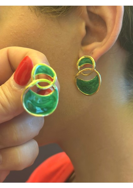 Sedefli Renkli Kadın Küpe 3 cm fiyatları