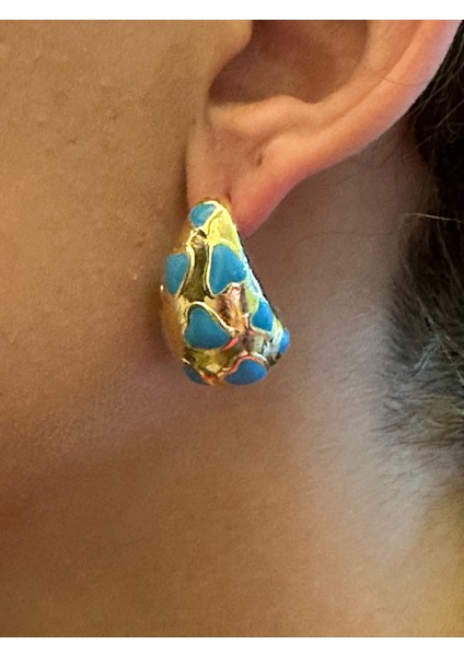 Kalpli Tasarım Kadın Küpe 3 cm