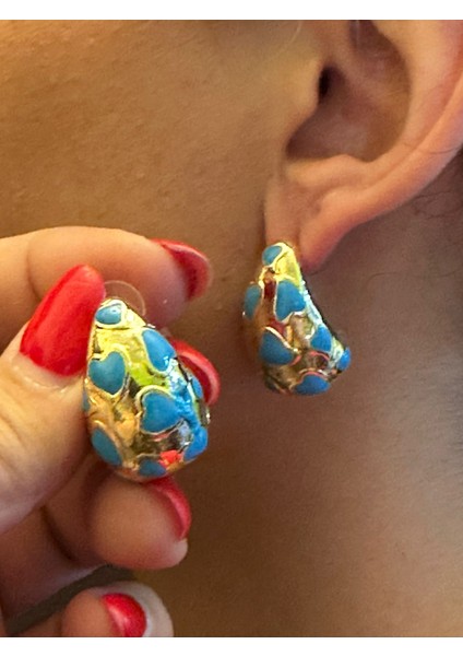 Kalpli Tasarım Kadın Küpe 3 cm modelleri