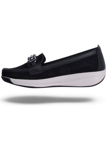 Wanetti 2158 Siyah Kadın Düz Babet Ayakkabı modelleri