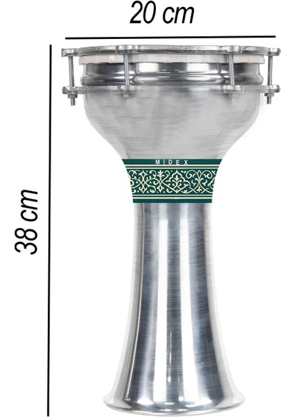 Dbk-04 Yetişkinler Için 4 Numara Büyük Boy Alüminyum Darbuka (38 x 20 cm) fiyatları