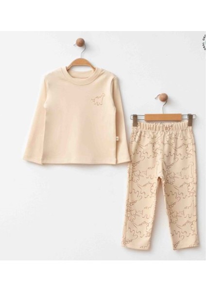 Erkek Çocuk Pijama Takım - Eslenza - Bej - 4 Yaş - 2092--BEJ-4 Yaş
