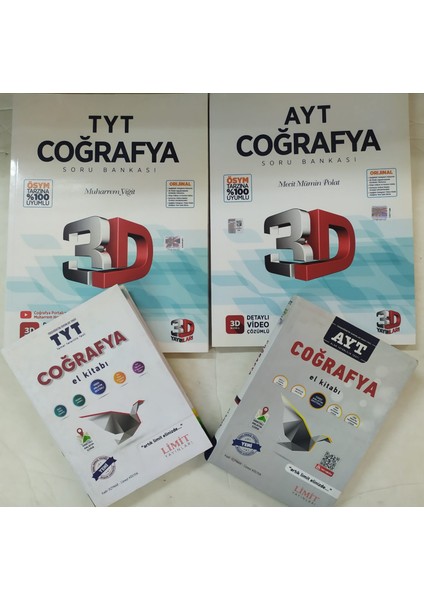 Limit Yayınları Tyt+Ayt Coğrafya El Kitabı+3d Tyt+Ayt Soru Bankası