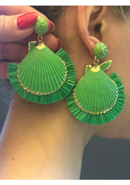 El Yapımı Midye Kadın Küpe 8 cm fiyatları