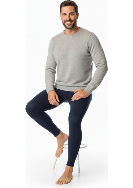 Erkek Kışlık Yünlü Termal Içlik Kalın Triko Örme Düz Renk Sıcak Tutar Rahat Tam Kalıp