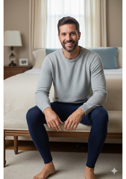 Erkek Kışlık Yünlü Termal Içlik Kalın Triko Örme Düz Renk Sıcak Tutar Rahat Tam Kalıp modelleri