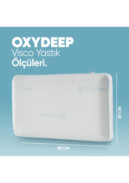 Nefes Alabilen Ortopedik Visko Yastık - Yorgunluk Önleyici Uyku Düzenleyen Oxydeep Visco Yastık