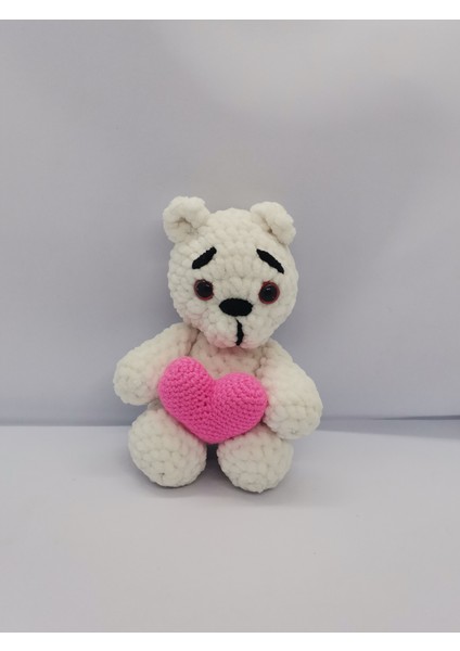 Amigurumi Sevimli Oyuncak Ayıcık El Yapımı Örme Kadife İp