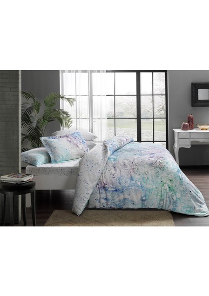 Dijital Saten Çift Kişilik Nevresim Takımı