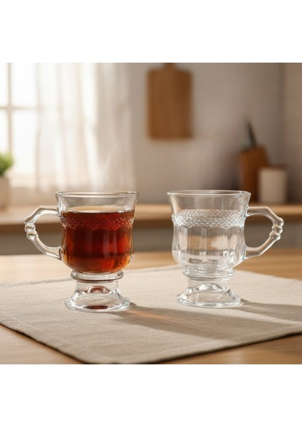 Una Majore 6 Kişilik Ayaklı Çay Fincan Takımı – 6 x 145 Ml.