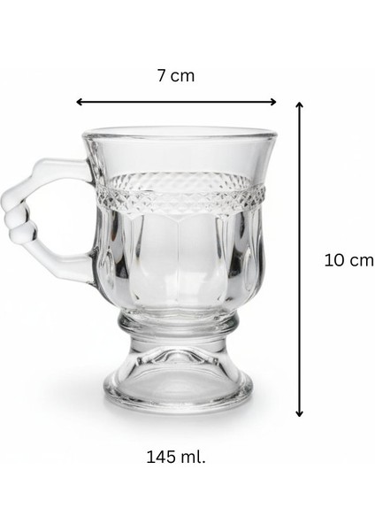 Una Majore 6 Kişilik Ayaklı Çay Fincan Takımı – 6 x 145 Ml. fiyatları