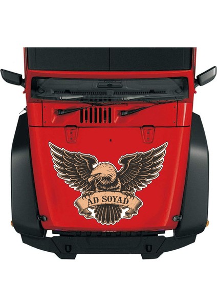 Kişiye Özel Ad Soyad Kartal Sticker - Araba Oto Motosiklet Karavan Sticker 00070 fiyatları