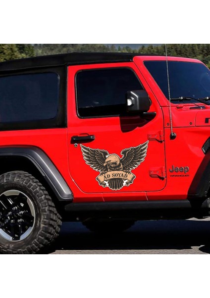 Kişiye Özel Ad Soyad Kartal Sticker - Araba Oto Motosiklet Karavan Sticker 00070 modelleri