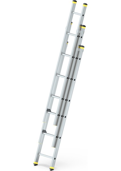 -Skybest Üç Parçalı Sürgülü Alüminyum Merdiven