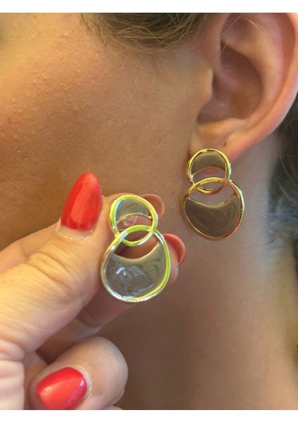 Sedefli Renkli Kadın Küpe 3 cm fiyatları