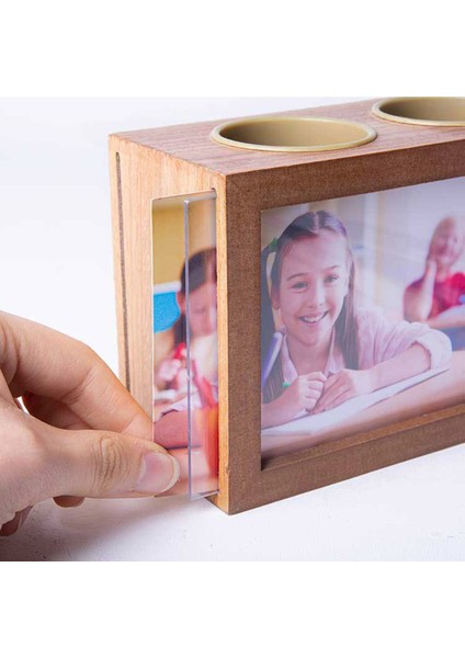 Kalemlikli Çift Taraflı Ahşap Fotoğraf Çerçevesi 15X10 fiyatları