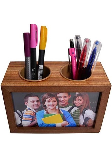 Kalemlikli Çift Taraflı Ahşap Fotoğraf Çerçevesi 15X10 indirimleri