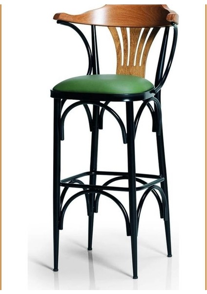 Dengema 75 cm Şık Metal Bar Sandalyesi-Ahşap Sırtlık&konforlu Oturum! fiyatları