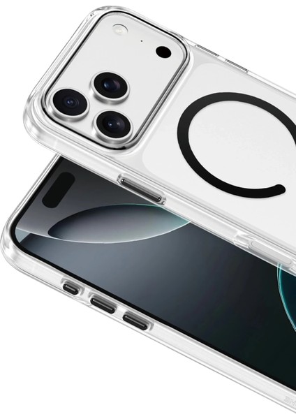 Apple iPhone 17 Pro Max Kılıf Leke Bırakmaz Şeffaf Renkli Magsafe Halkalı Kapak fiyatları