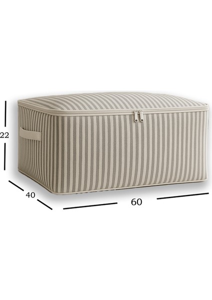 10’lu Antrasit Çizgili Baza Altı Çekyat Hurç 60×40×22 cm fırsatları