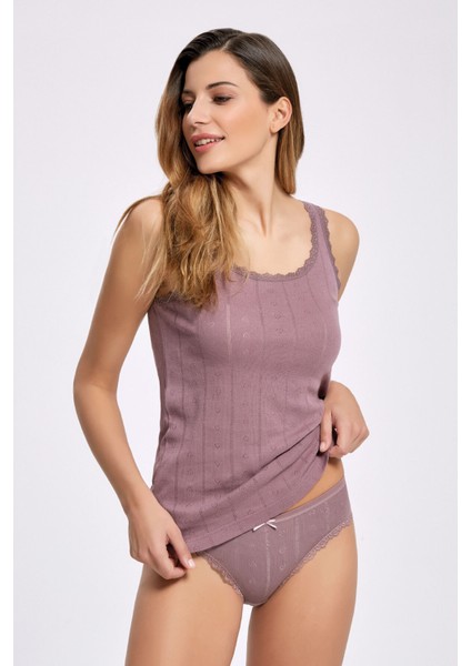 %100 Pamuk Renkli Kalp Desenli (Jakarlı) Geniş Askı Dantelli Külot Takım modelleri