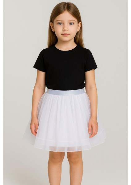Gala Kız Çocuk Beli Lastikli Tütülü Etek