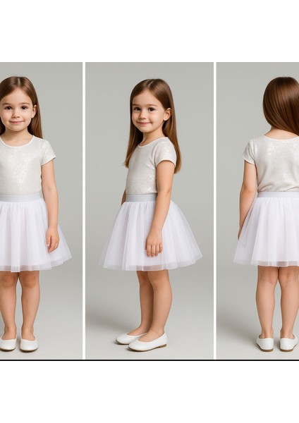 Gala Kız Çocuk Beli Lastikli Tütülü Etek modelleri