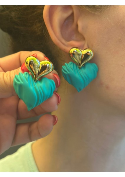 Kalpli Tasarım Kadın Küpe 5 cm