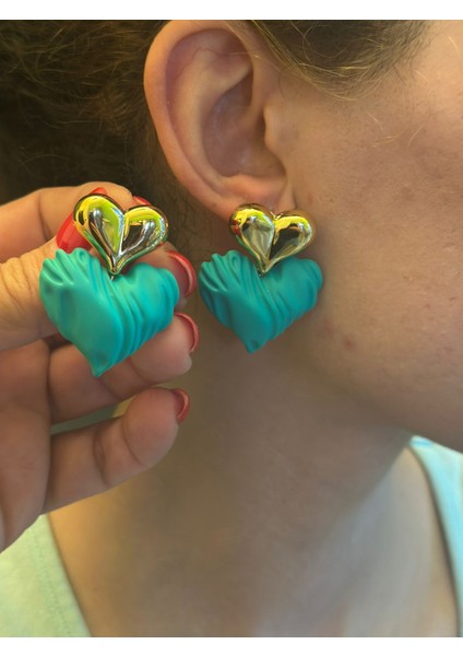 Kalpli Tasarım Kadın Küpe 5 cm modelleri