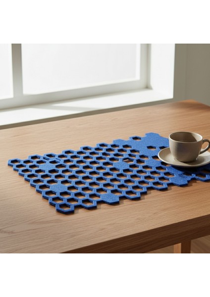 2 Adet Keçe Amerikan Servis Dikdörtgen Supla 33X44 Cm-Bal Peteği Desenli Supla fırsatları