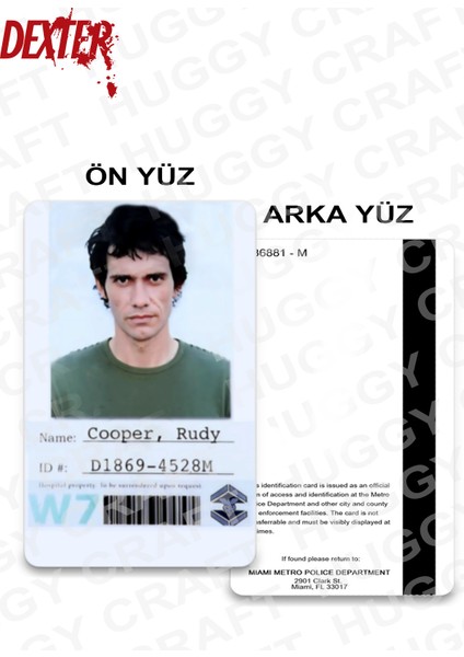 Rudy Cooper Kimlik Kartı | Kaliteli Baskı Pvc Kart + Boyun Askılığı + Şeffaf Su Geçirmez Kartlık fiyatları