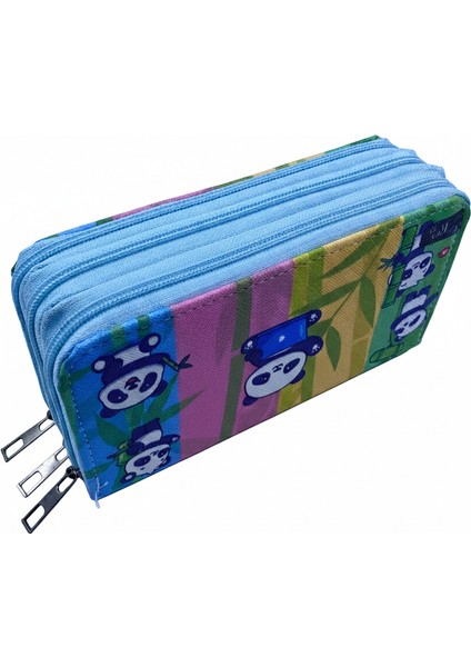 Üç Gözlü Lastikli Kalemlik Panda Renkli fiyatları