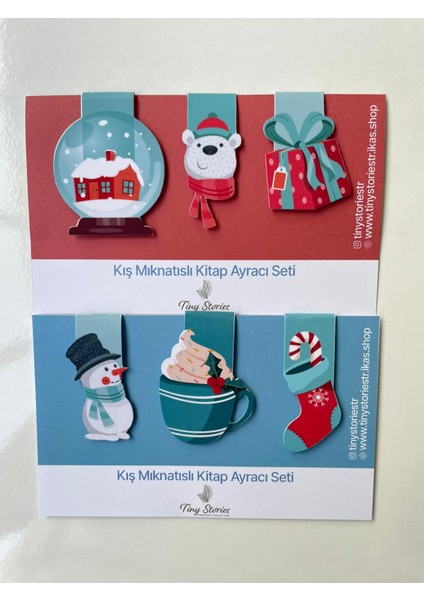 Mıknatıslı Kitap Ayracı - Yılbaşı - Kış Temalı modelleri
