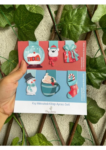 Mıknatıslı Kitap Ayracı - Yılbaşı - Kış Temalı